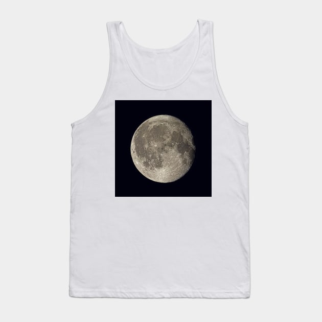 Waning gibbous Moon (R340/0660) Tank Top by SciencePhoto